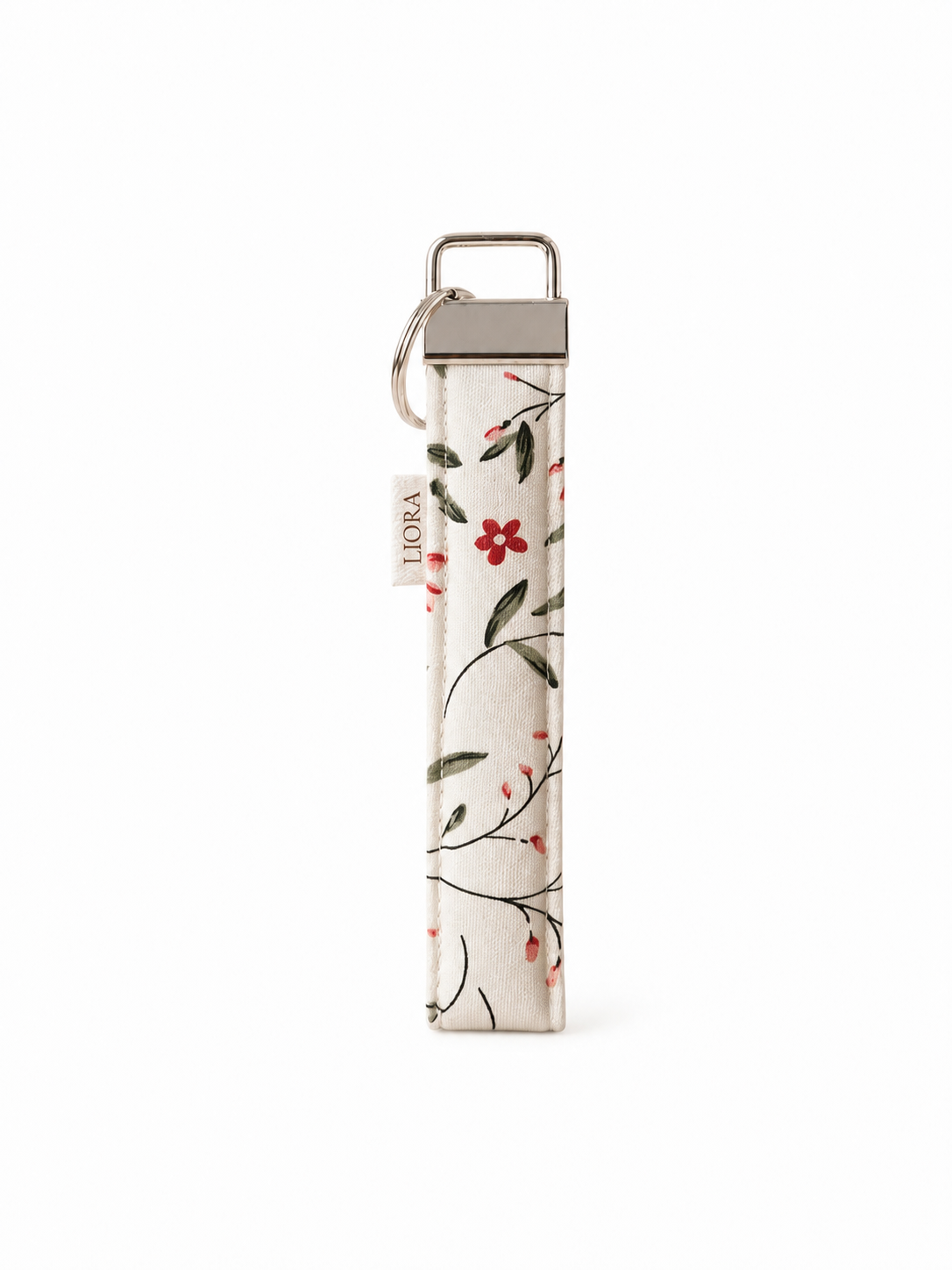 Aurélie Soft Chain mit roten Blumenranken auf weißem Hintergrund