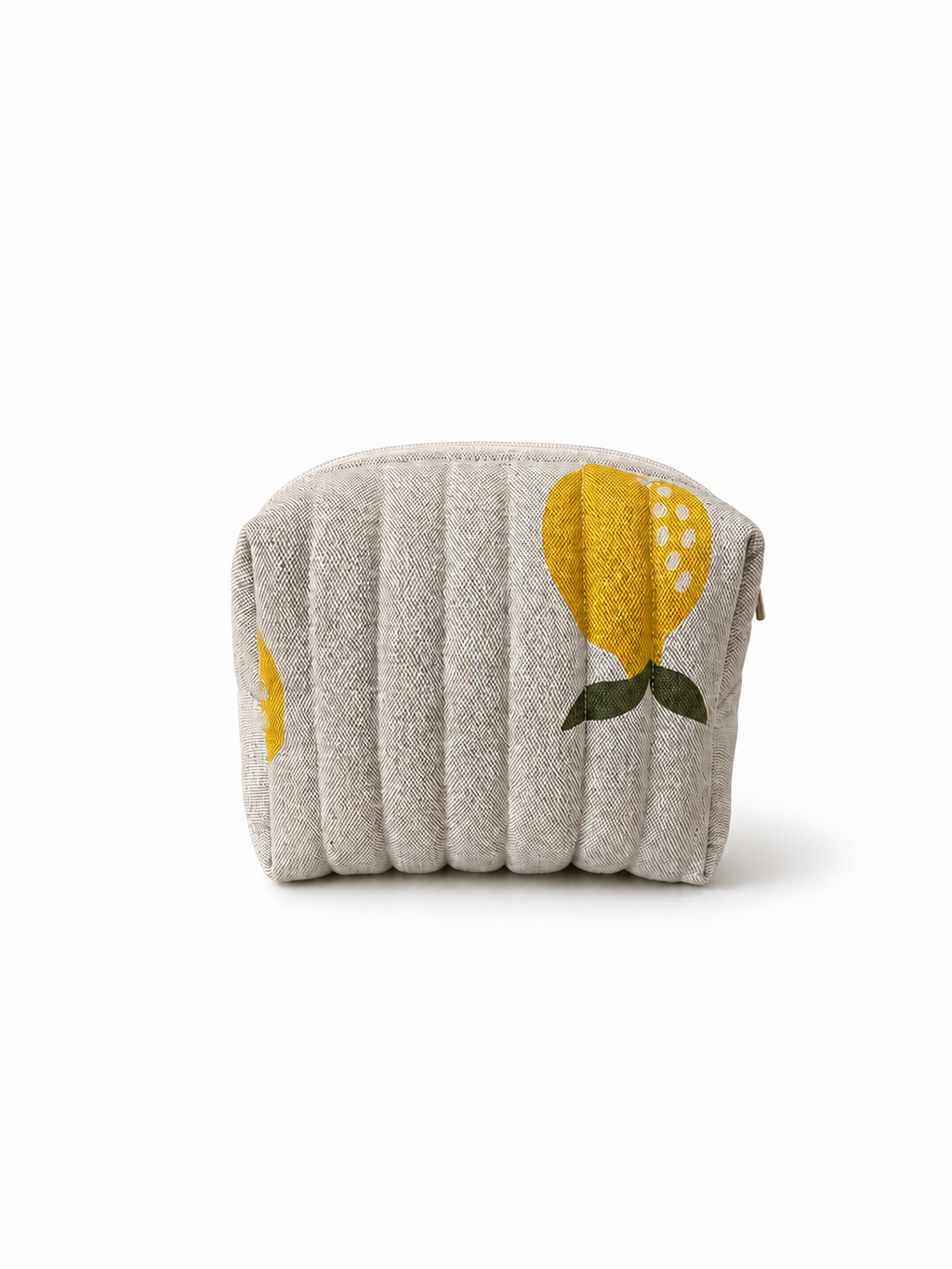 Solea Everything Bag mit Zitronenmuster auf weißem Hintergrund
